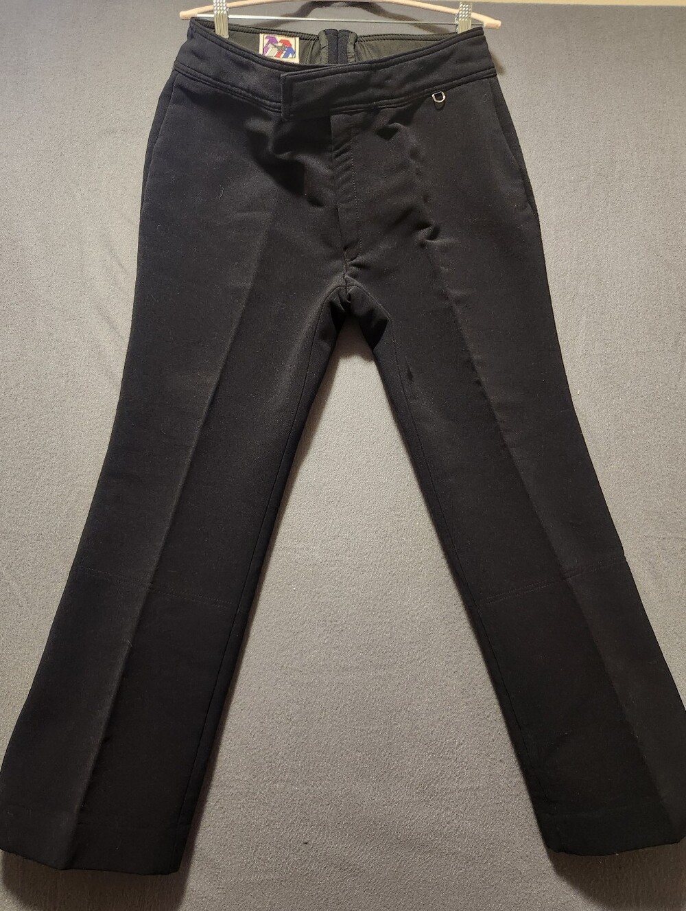 Peregrine Ski Pants Mens Size 38 Black Straight Leg Wool Blend Trouser Vintage